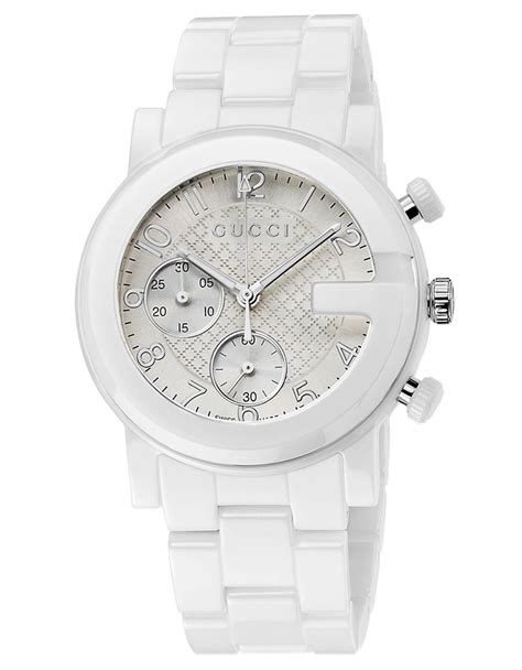 gucci ladies white ceramic marine watch|classic Gucci watches ladies.